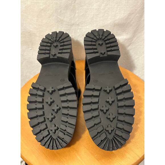 Marc Fisher Hazelton Chunky Loafer Buckle Black Patent Vegan Leather 9M NEW - Picture 6 of 10